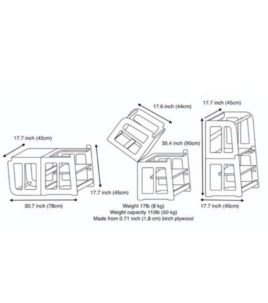 2in1 Montessori Learning Tower & Desk-4