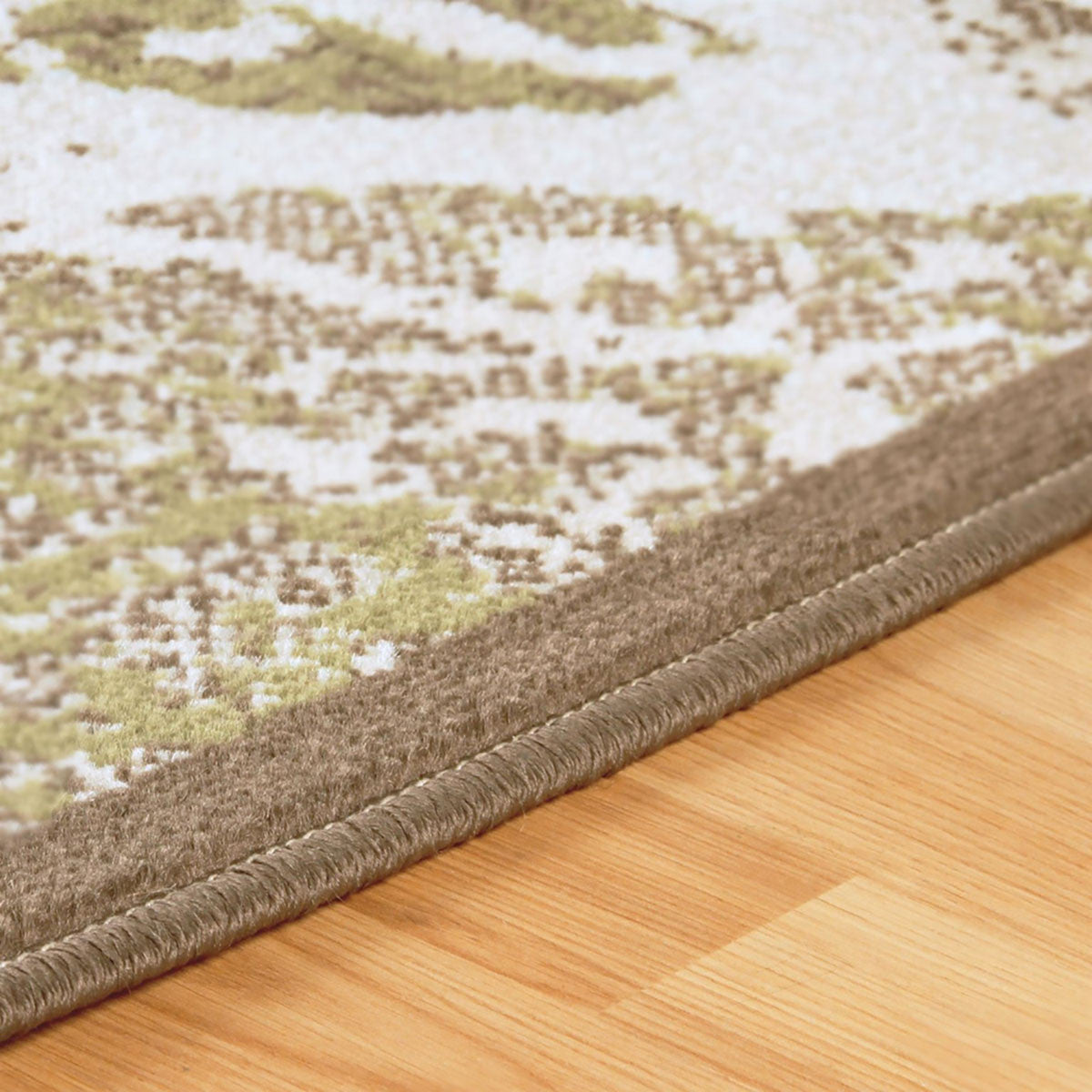5' X 8' Brown Damask Power Loom Distressed Stain Resistant Area Rug-4