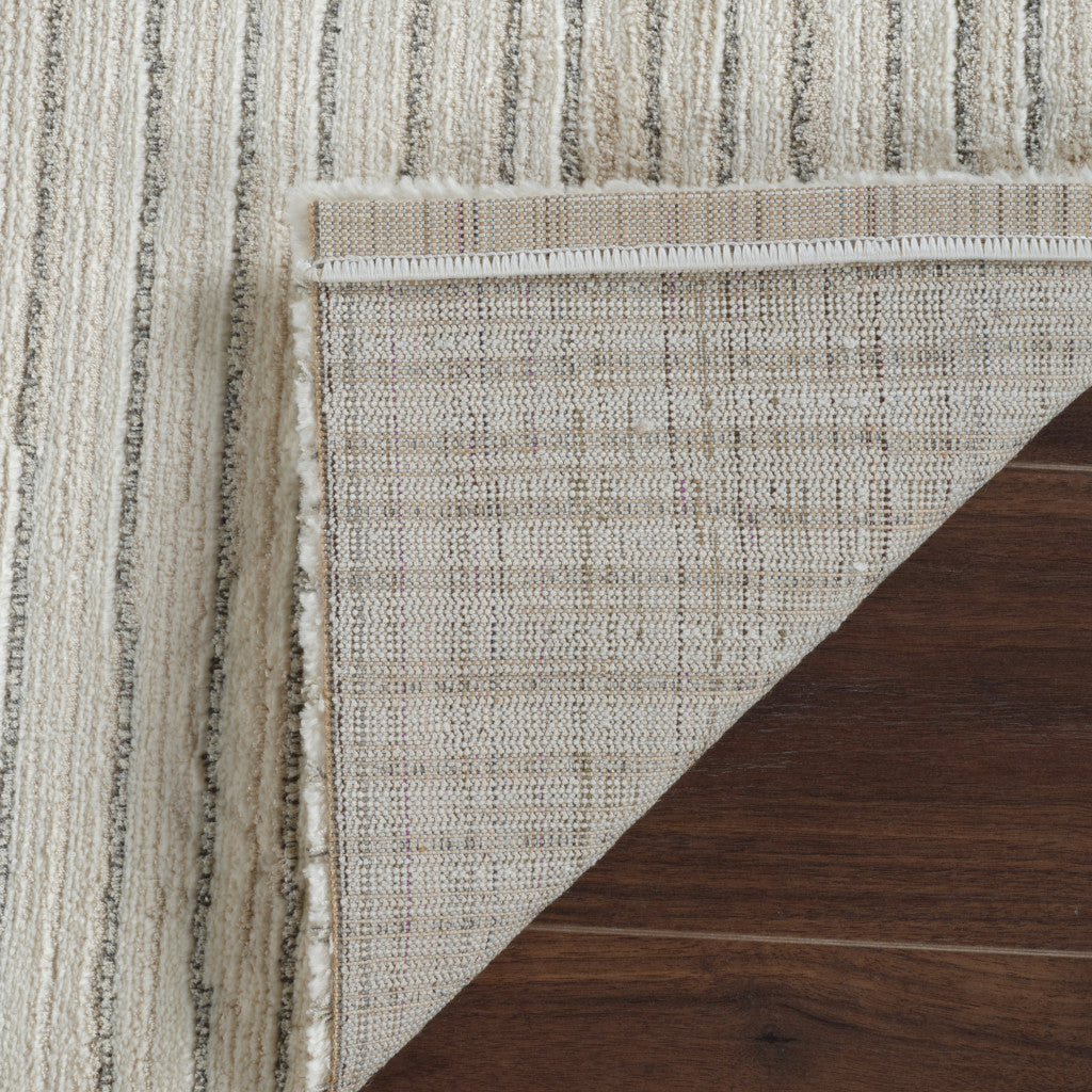 8' X 11' Cream and Beige Abstract Non Skid Area Rug-7