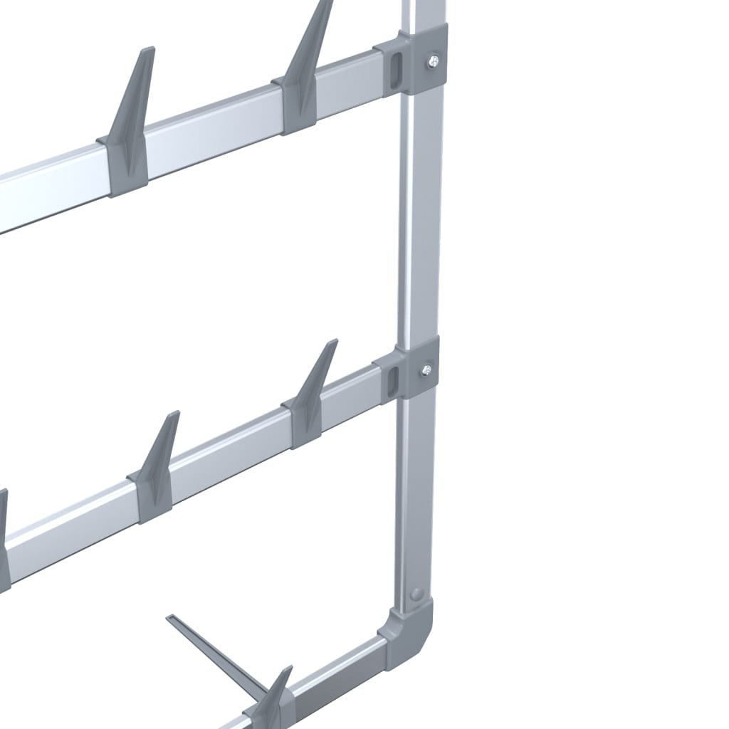 vidaXL Hanging Shoe Rack Silver 26"x5.1"x54.7"-3