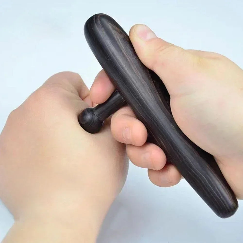 2pcs Deep Tissue Massage Tool Sandalwood Trigger Point Massager Black-4