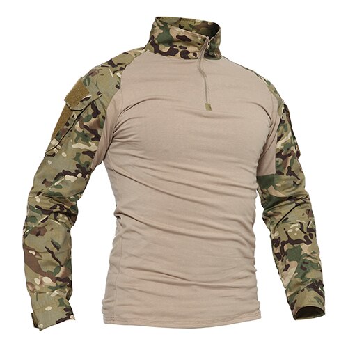 Tactical T-shirts Military Clothing Summer Long Sleeve Army Combat T-shirts Camouflage Airsoft tshirts Hunt Fish Tees-2