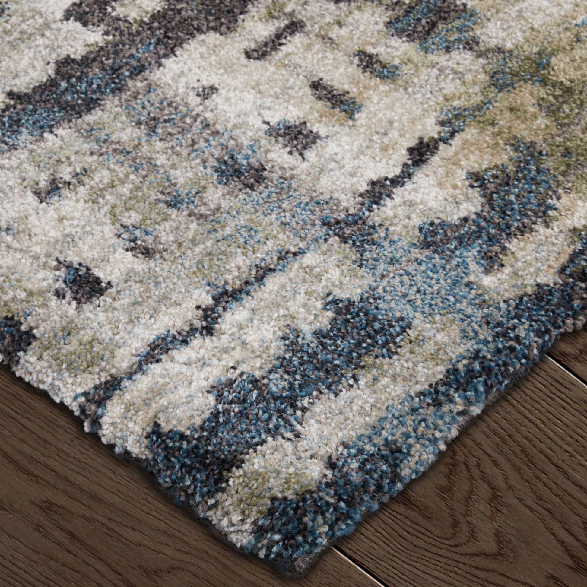 10' X 13' Gray Black And Ivory Abstract Distressed Area Rug-8
