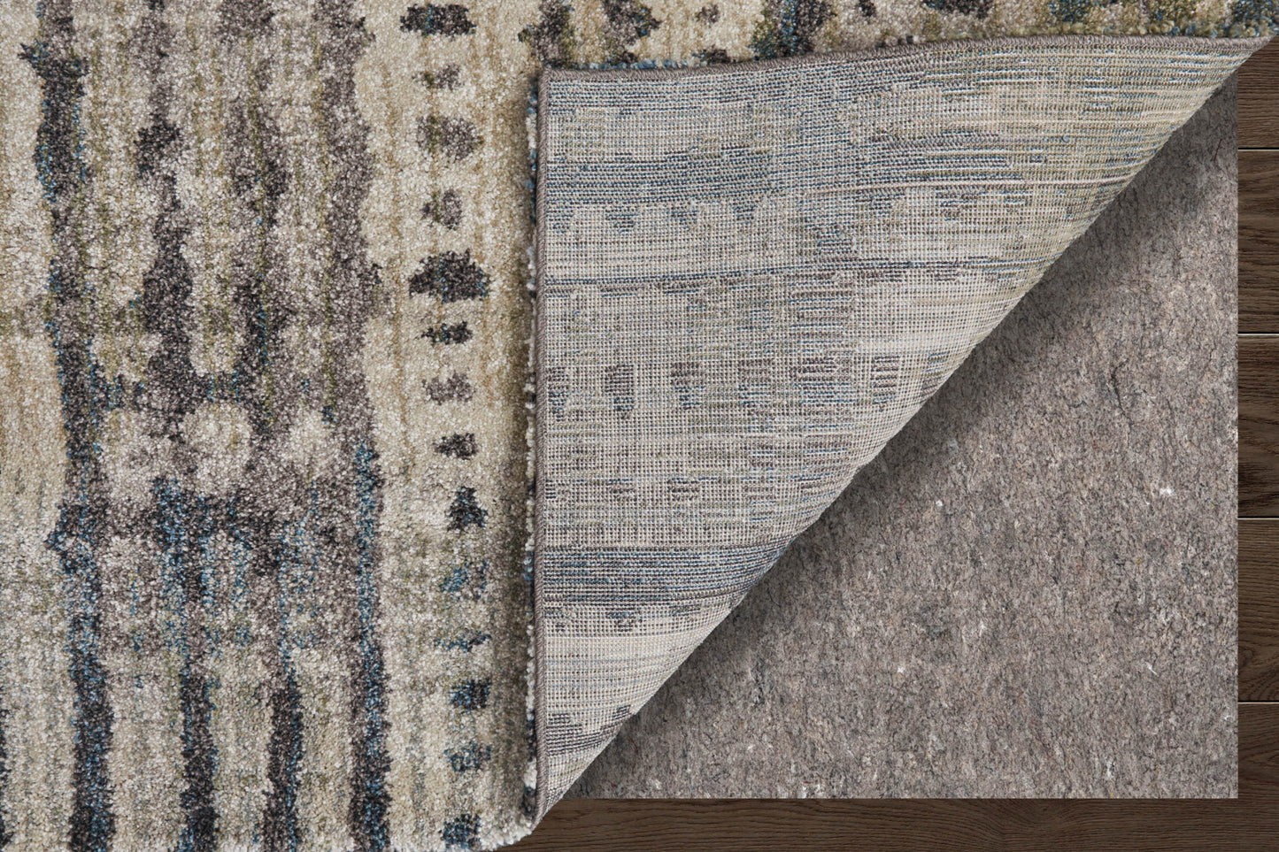 10' X 13' Gray Black And Ivory Abstract Distressed Area Rug-5