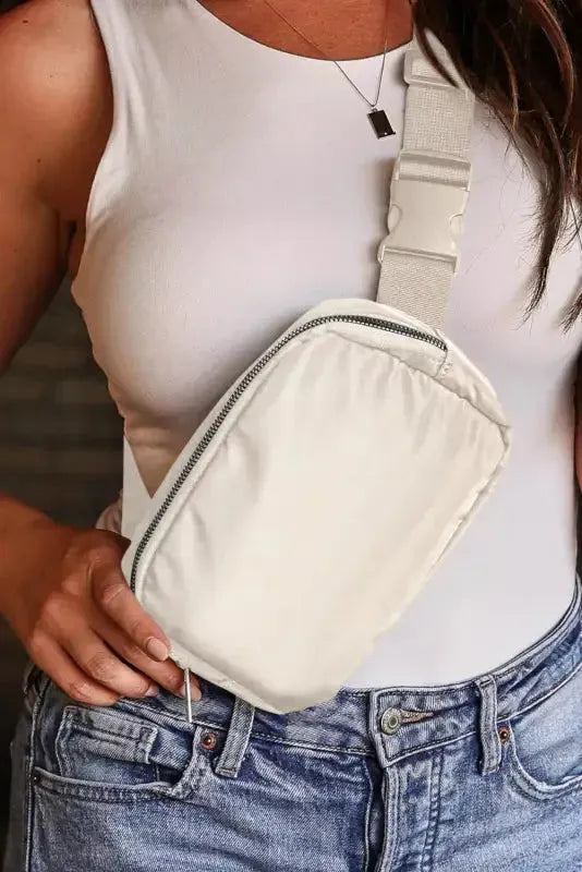 Casual Waterproof Zipped Crossbody Chest Bag 20*5*14cm-0