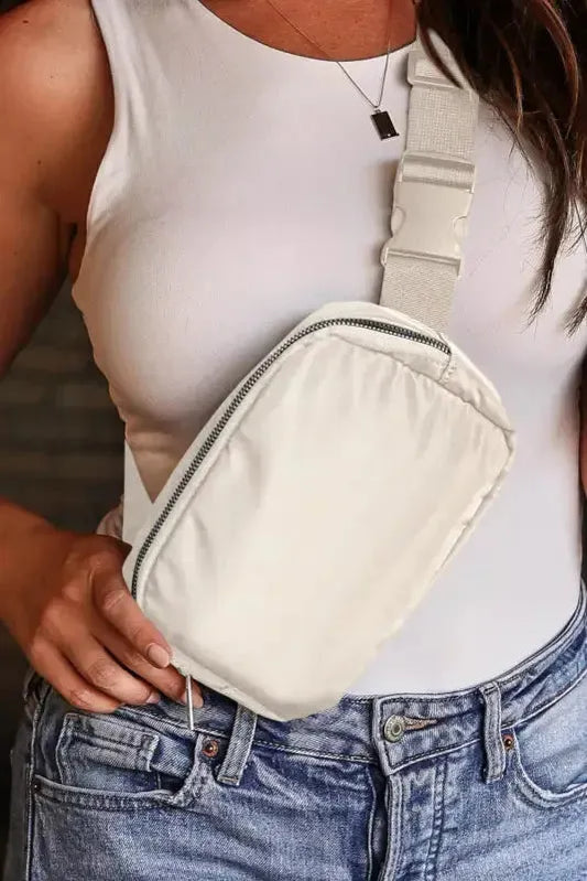Casual Waterproof Zipped Crossbody Chest Bag 20*5*14cm-0