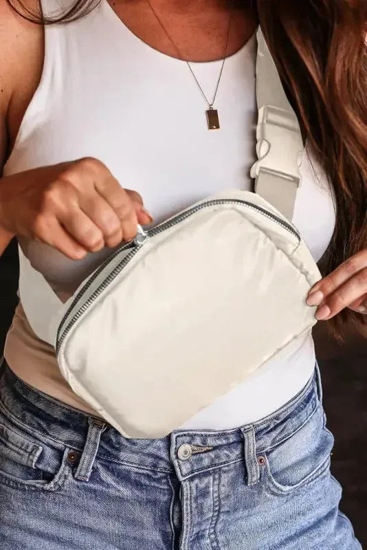 Casual Waterproof Zipped Crossbody Chest Bag 20*5*14cm-1