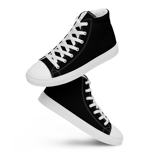 Anacotte Men’s high top canvas shoes black-0