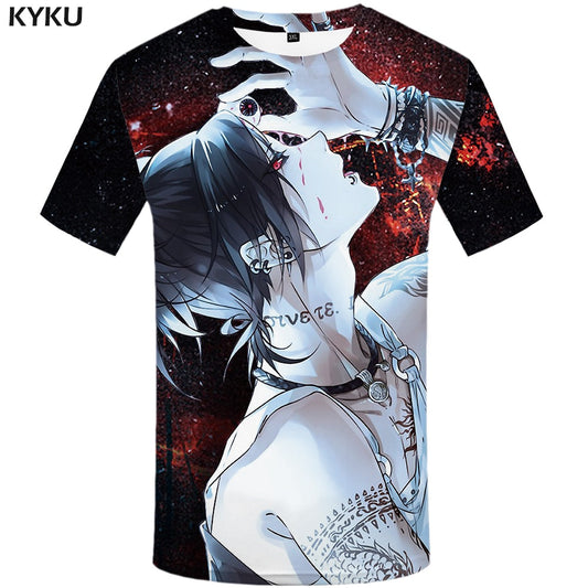 Tokyo Ghoul T-shirt Men Ken Kaneki T-shirts 3d Graffiti Tshirt Printed Japan Tshirts Casual Blood Anime Clothes-0